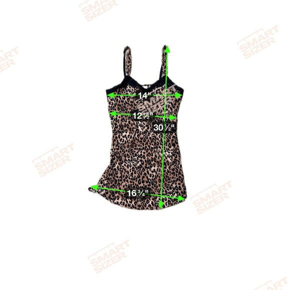 Soma Nightgown Womens Small Lux Cool Nights Lace Trim Cheetah Leopard Nightgown - Picture 4 of 4